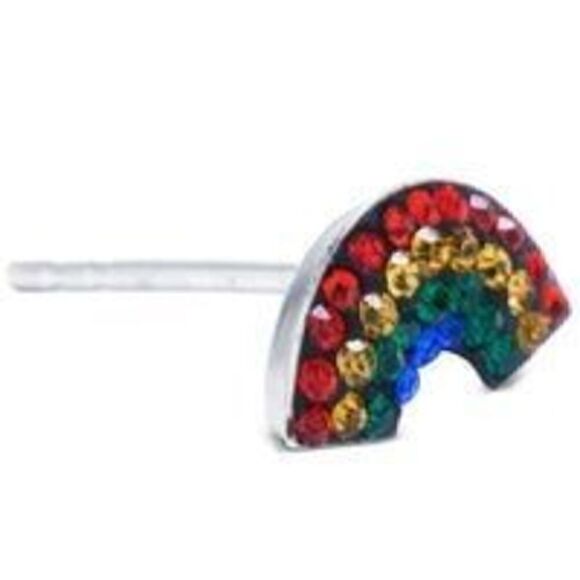 Giani Bernini rainbow sterling silver Stud earrings - Picture 2 of 3